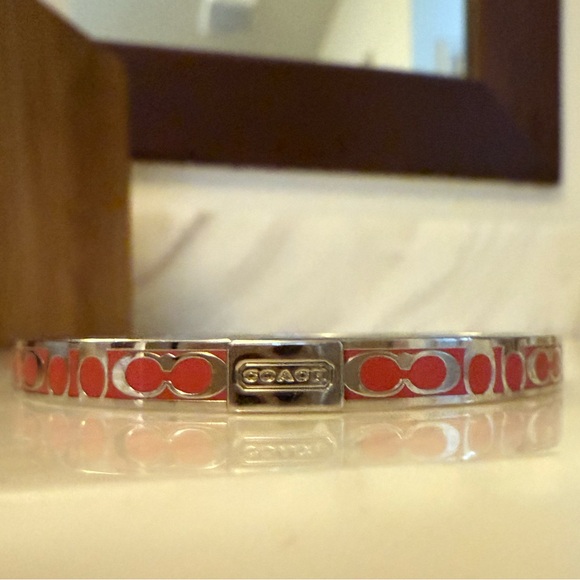 Coach Jewelry - COACH, pink and silver bangle bracelet!